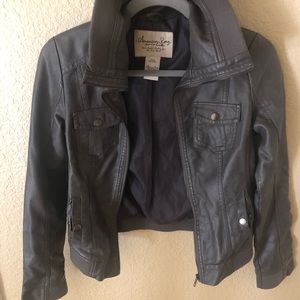 Grey American Rag Leather Jacket